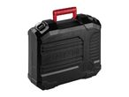 Black Parkside tool case with a red handle
