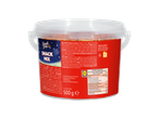 Lidl Snack Day Snack Mix num recipiente de plástico transparente com rótulo vermelho, 500g