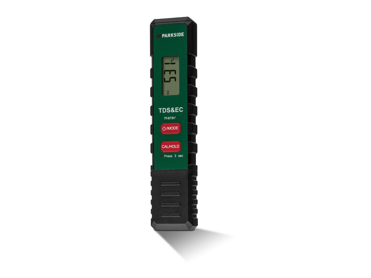 Un testeur de pH numérique vert et noir.