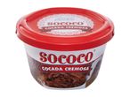 A small tub of Sococo creamy chocolate spread.