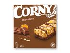 Cornys chokolade müslibarer med honning og havre.