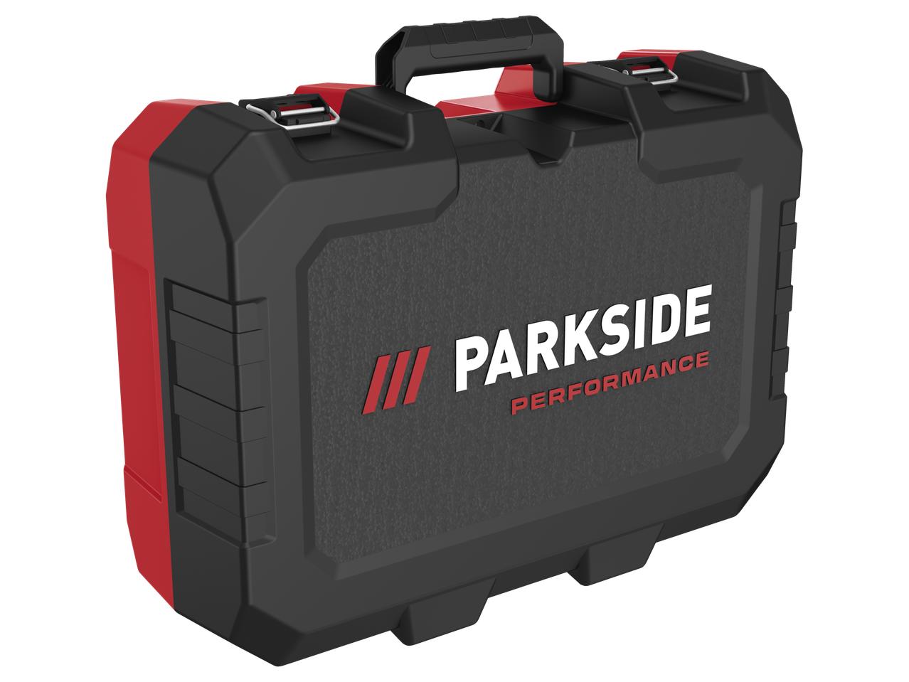 Piros és fekete Parkside Performance® szerszámtáska kombinált kalapácshoz.