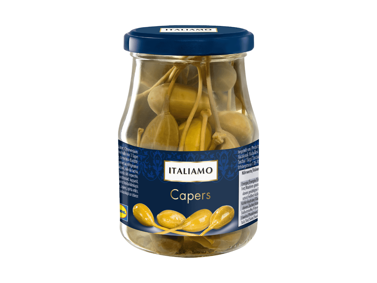 Ein Glas Kapern der Marke ITALIAMO.