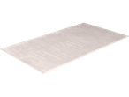 A light beige rectangular rug with a subtle geometric pattern.