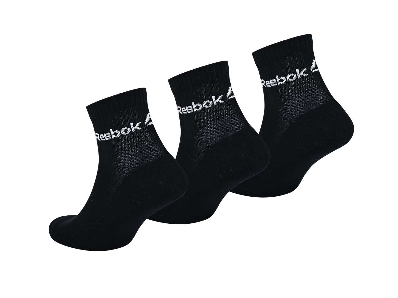 Reebok 3 pāri melnu zeķu