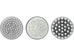 Three SENSIPLAST® Fotbad attachments: a brush, a pumice stone, and a massager.