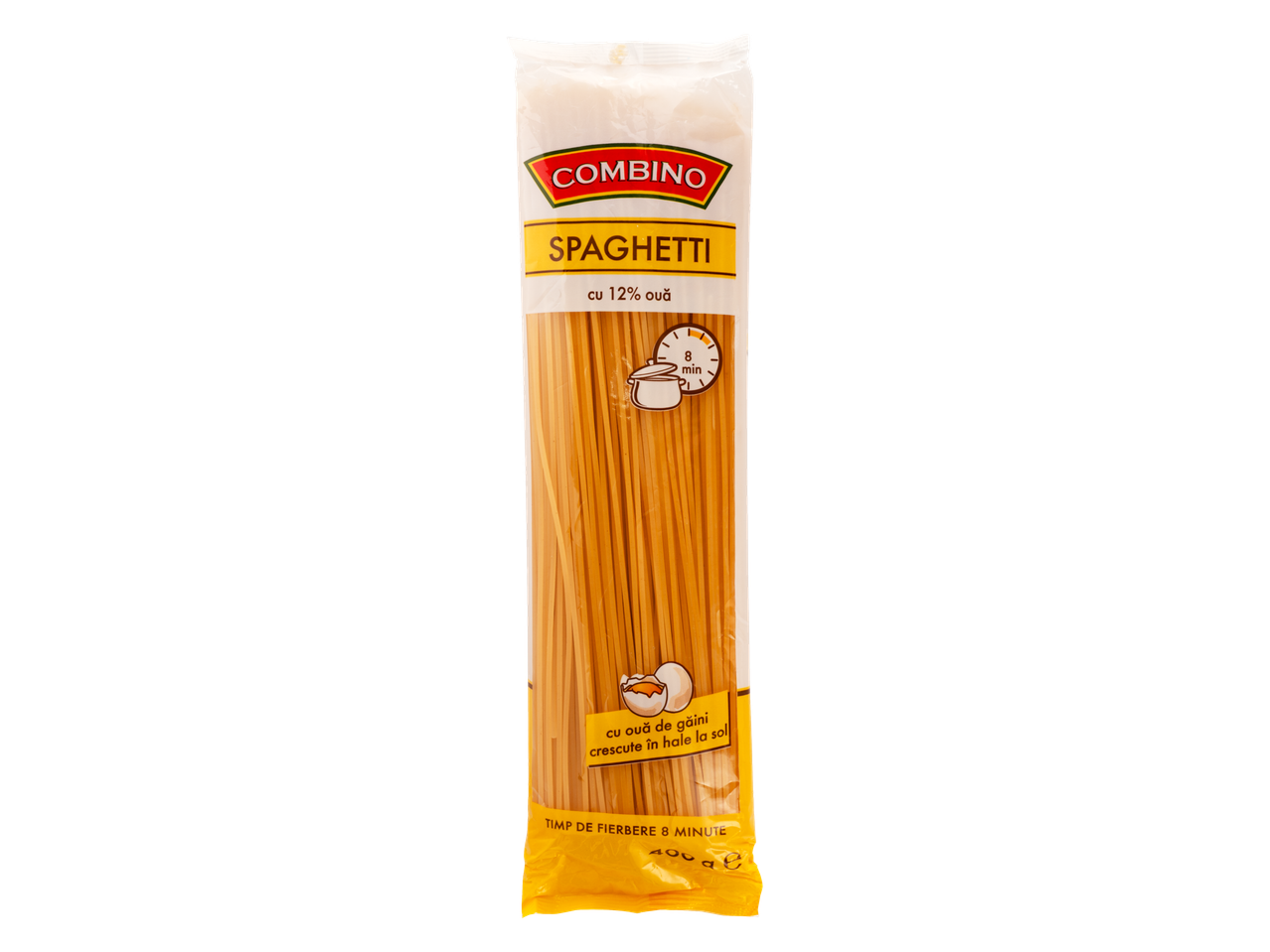 COMBINO Spaghete cu 12% ouă, timp de fierbere 8 minute, 400g