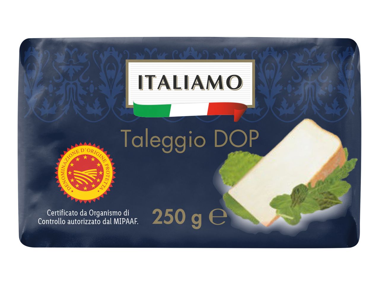 Ambalaj de brânză Taleggio DOP de la ITALIAMO, 250g.