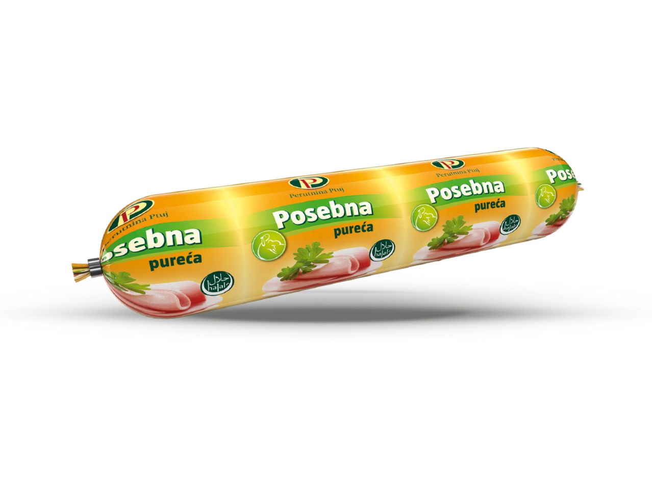 Pakiranje Perutnina Ptuj Posebna pureća salama s oznakom Halal.