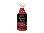 Pink spray bottle of car shine with a devil character giving a thumbs up.