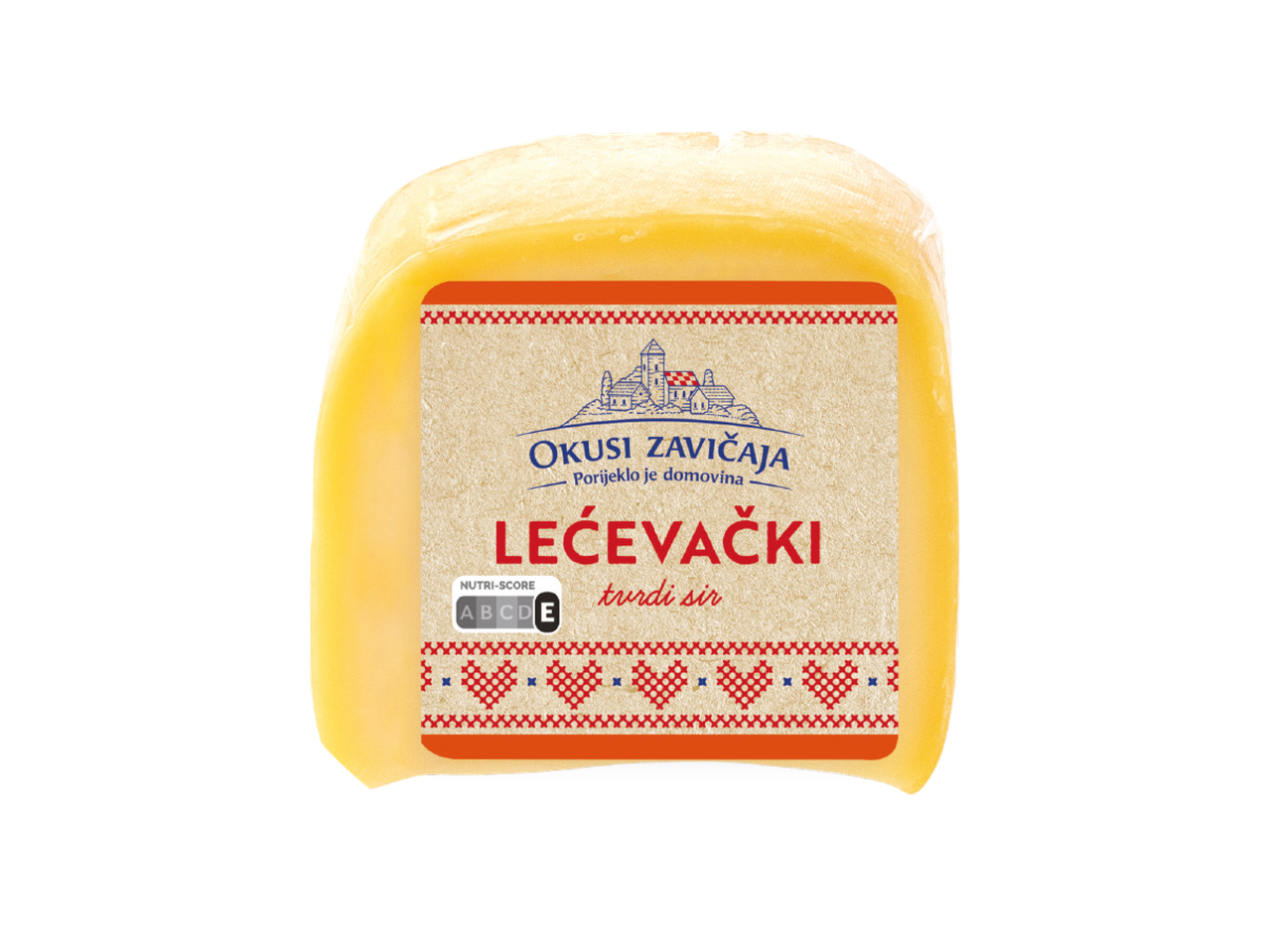 Lećevački tvrdi sir Okusi zavičaja s Nutri-Score E oznakom