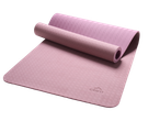CRIVIT Yoga Mat, partially unrolled, showing textured surfaces in pink.