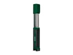 Green and black LED work light with a rectangular head and textured grip.