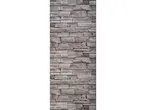 Gray stacked stone wall texture