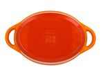 Orange SilverCrest oval casserole dish with handles