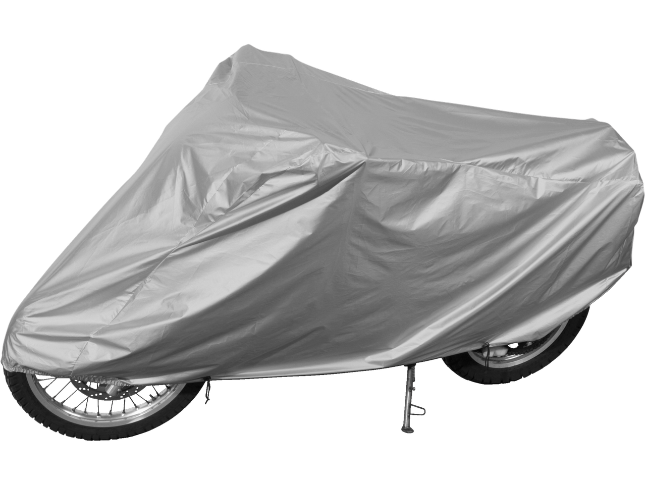 Siva cerada ULTIMATE SPEED za motocikl, potpuno prekriva vozilo.