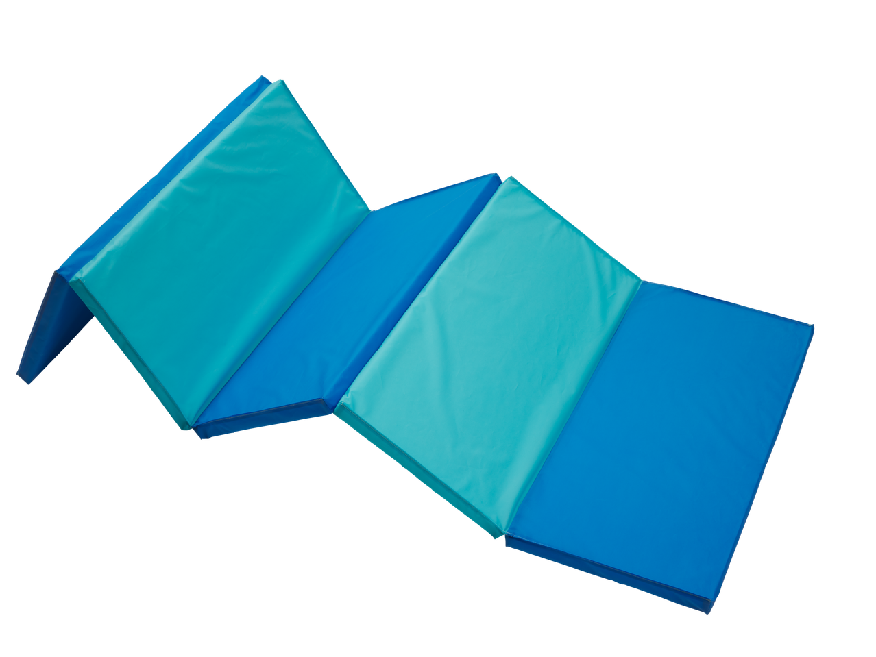 Сгъваем гимнастически мат в два цвята.