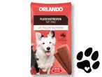 Опаковката на Orlando кучешки лакомства с говеждо месо.