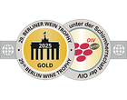 Gold-Siegel der 29. Berliner Wein Trophy 2025, unter der Schirmherrschaft der OIV.