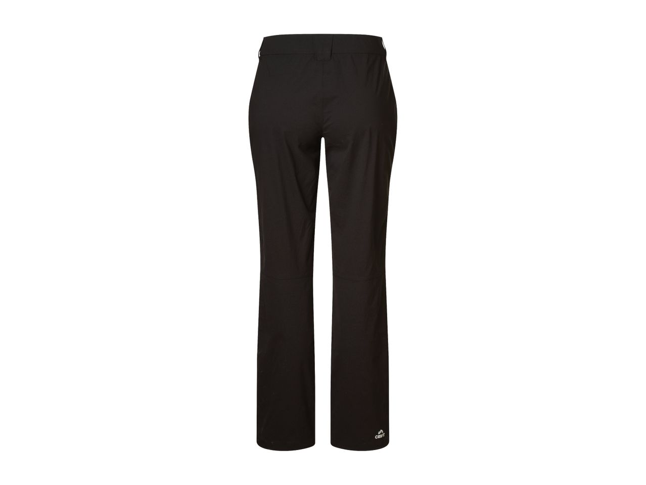 Back view of black Crivit women's trousers.