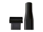 Two black vacuum cleaner attachments, one wide and flat, the other tall and narrow.