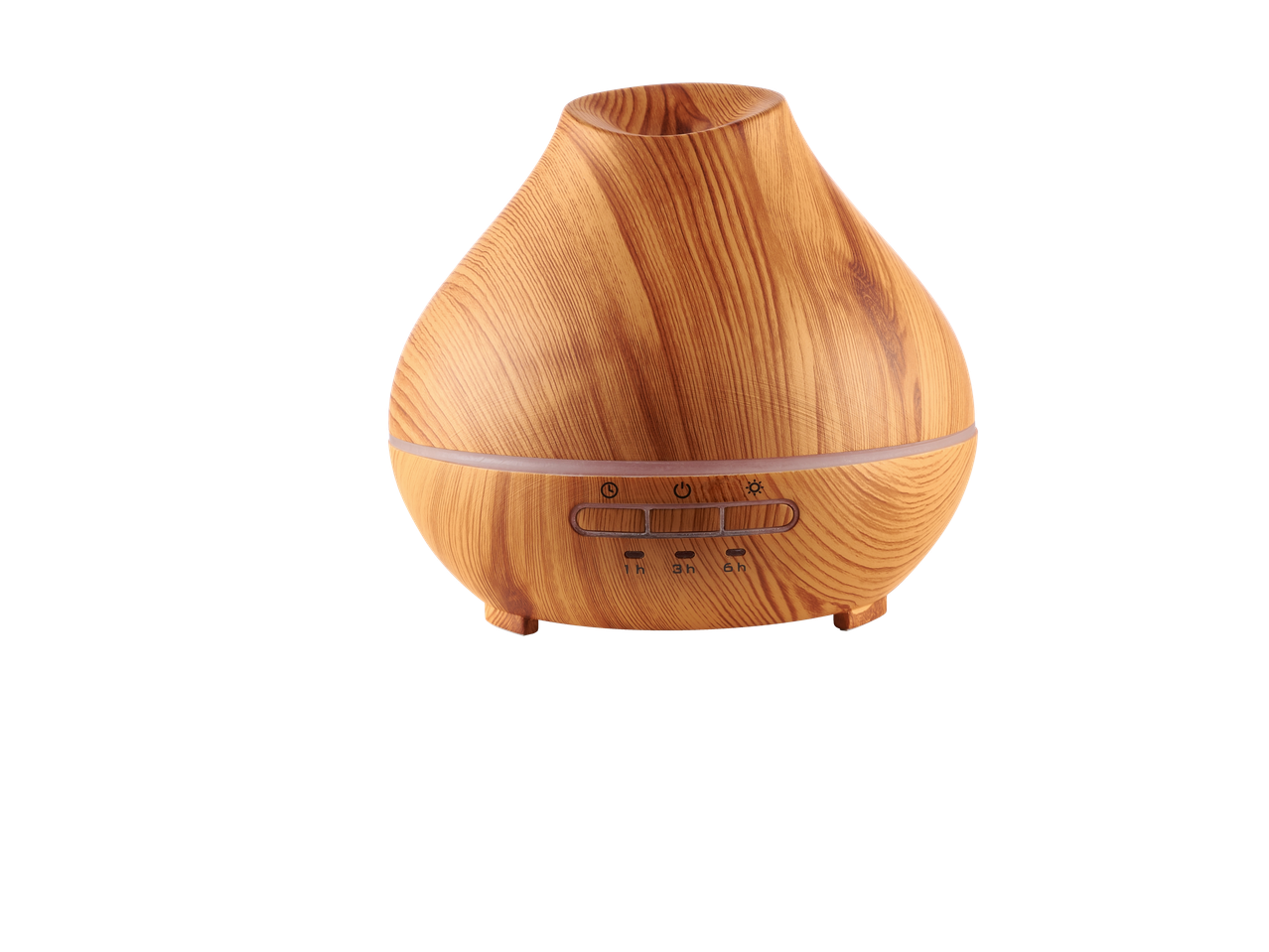 SILVERCREST® Aroma Diffuser with a light wood grain finish and control buttons