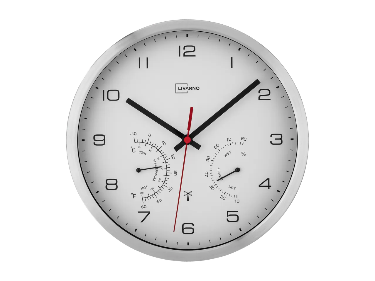 LIVARNO väggklocka med termometer och hygrometer