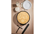 SILVERCREST® Crêpe Maker with a crepe, flour, milk, and plate on a wooden surface