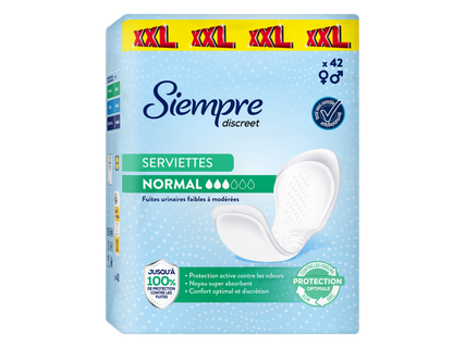 SIEMPRE Serviettes d'incontinence normales