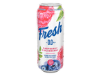 O doză de băutură Fresh 0.0% Zmeură & Afin, o băutură non-alcoolică.