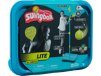 Swingball Lite game set with adjustable pole, checkerbats, rubber tennis ball, and all-surface base.