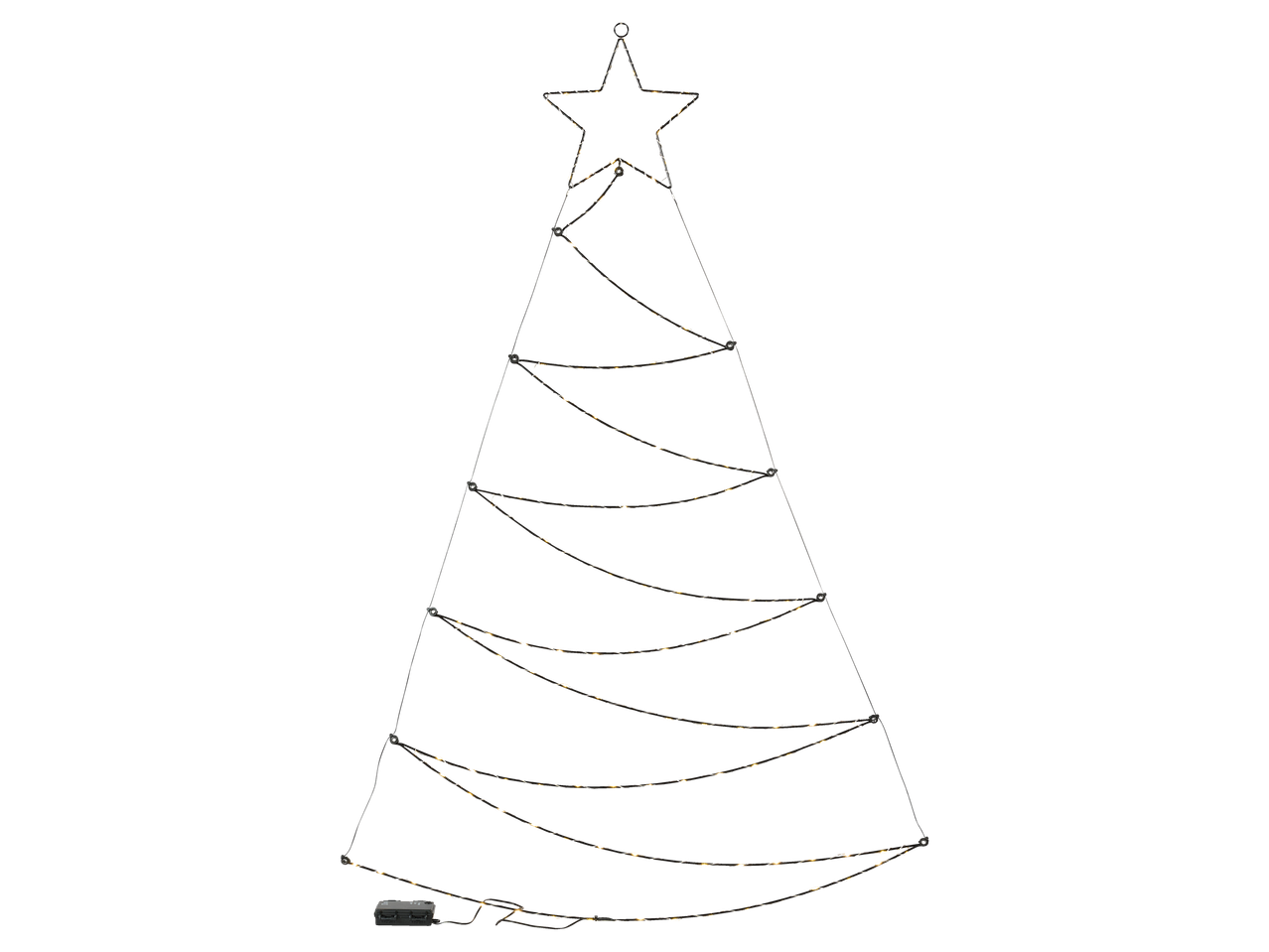 Livarno Home LED saules gaismas virtene Ziemassvētku eglītes formā