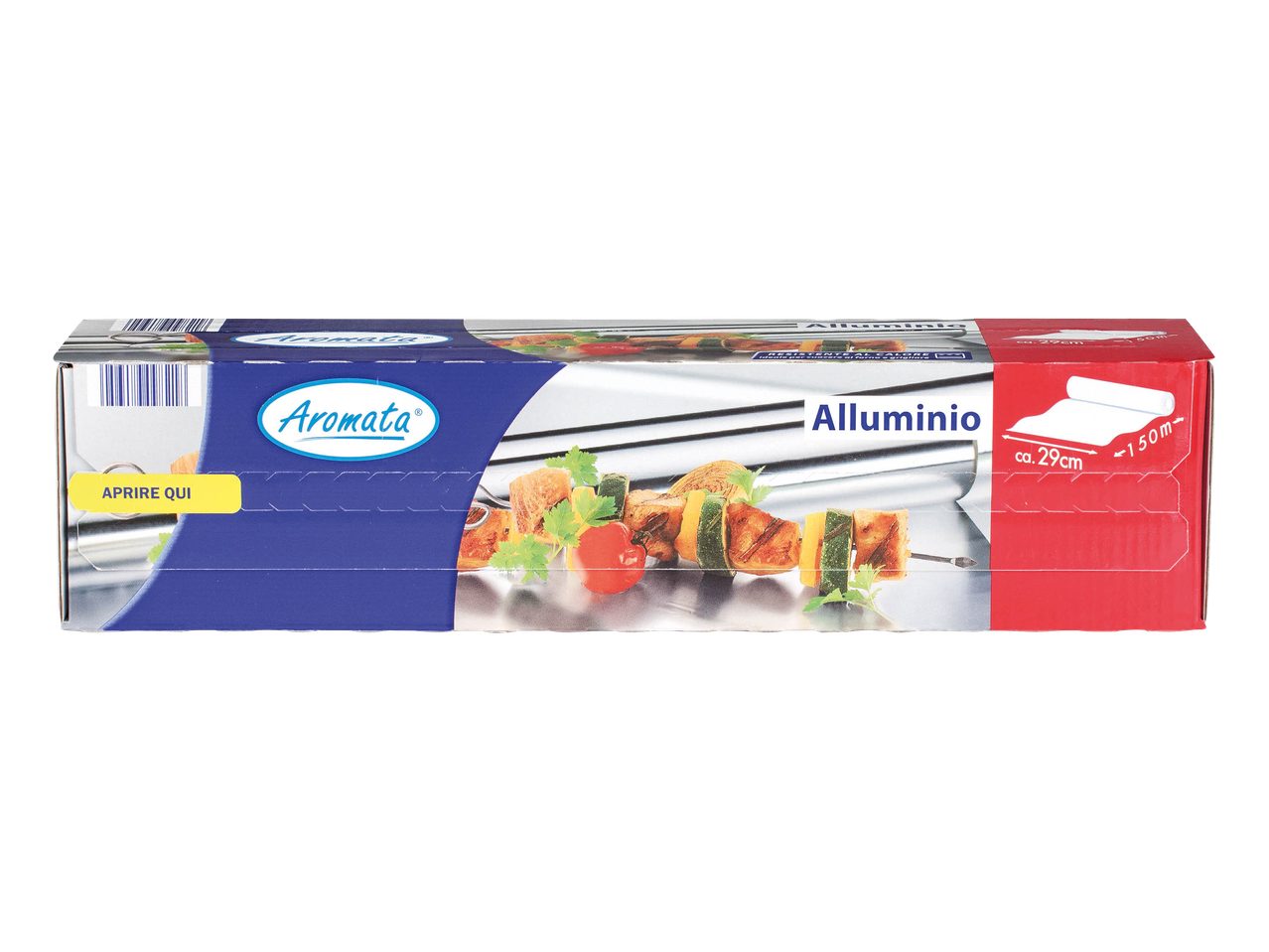 A box of Arcor aluminum foil for cooking.