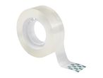 A roll of clear tape with green arrows on the dispenser.