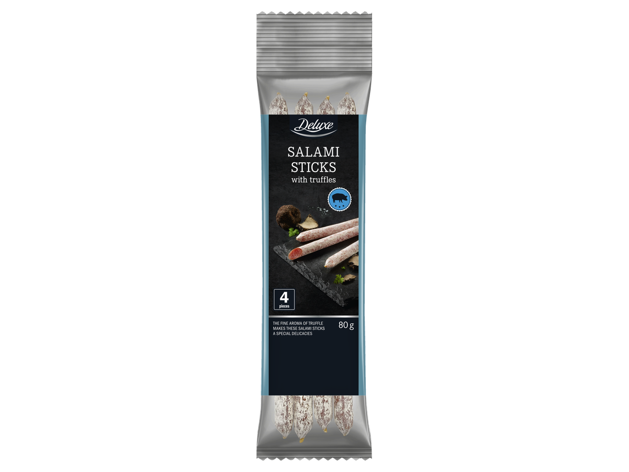 Deluxe salami nūjiņas ar trifelēm, 80g iepakojums, 4 gab.