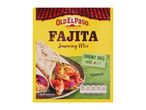 Old El Paso Fajita Seasoning Mix packet shows a delicious fajita in a tortilla.