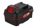 Black and red power tool battery with charge indicator and X20V Team branding
