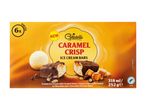 Caramel Crisp ice cream bars with caramel sauce and crispy cereal balls, 6 pieces.