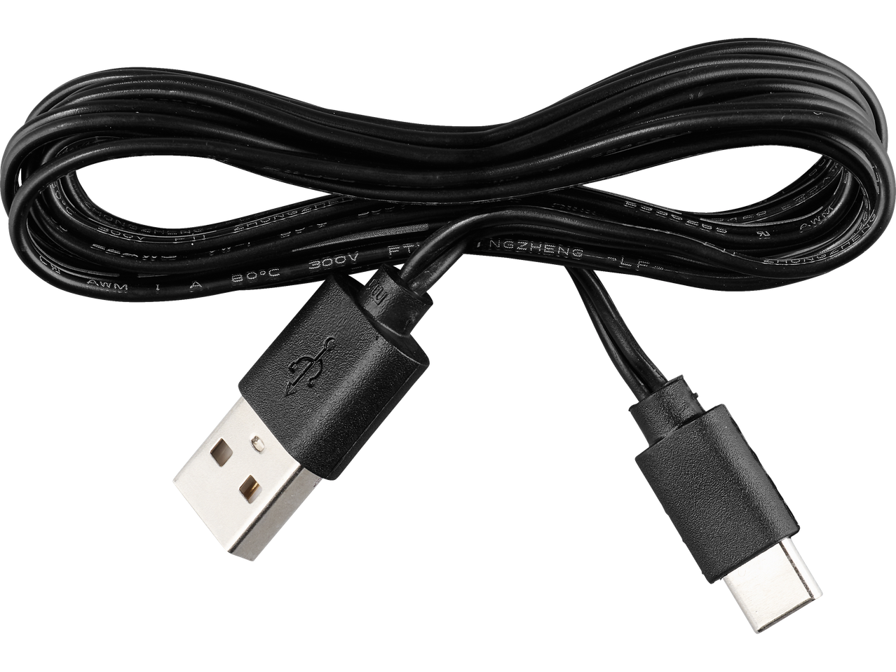 Cabo de carregamento USB-A para USB-C preto para berbequim sem fios PARKSIDE 12 V