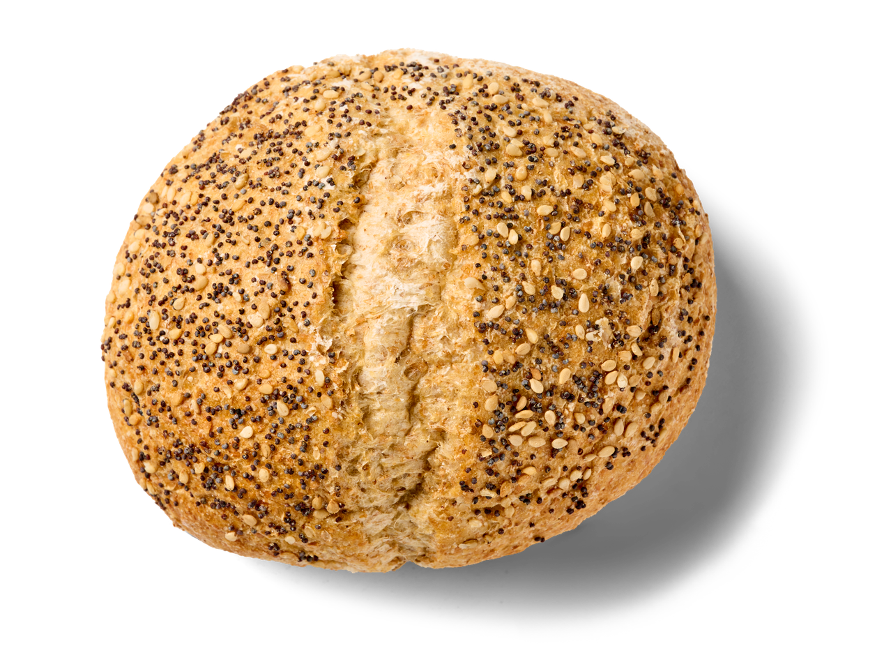 Sesamzaad en maanzaad broodje.