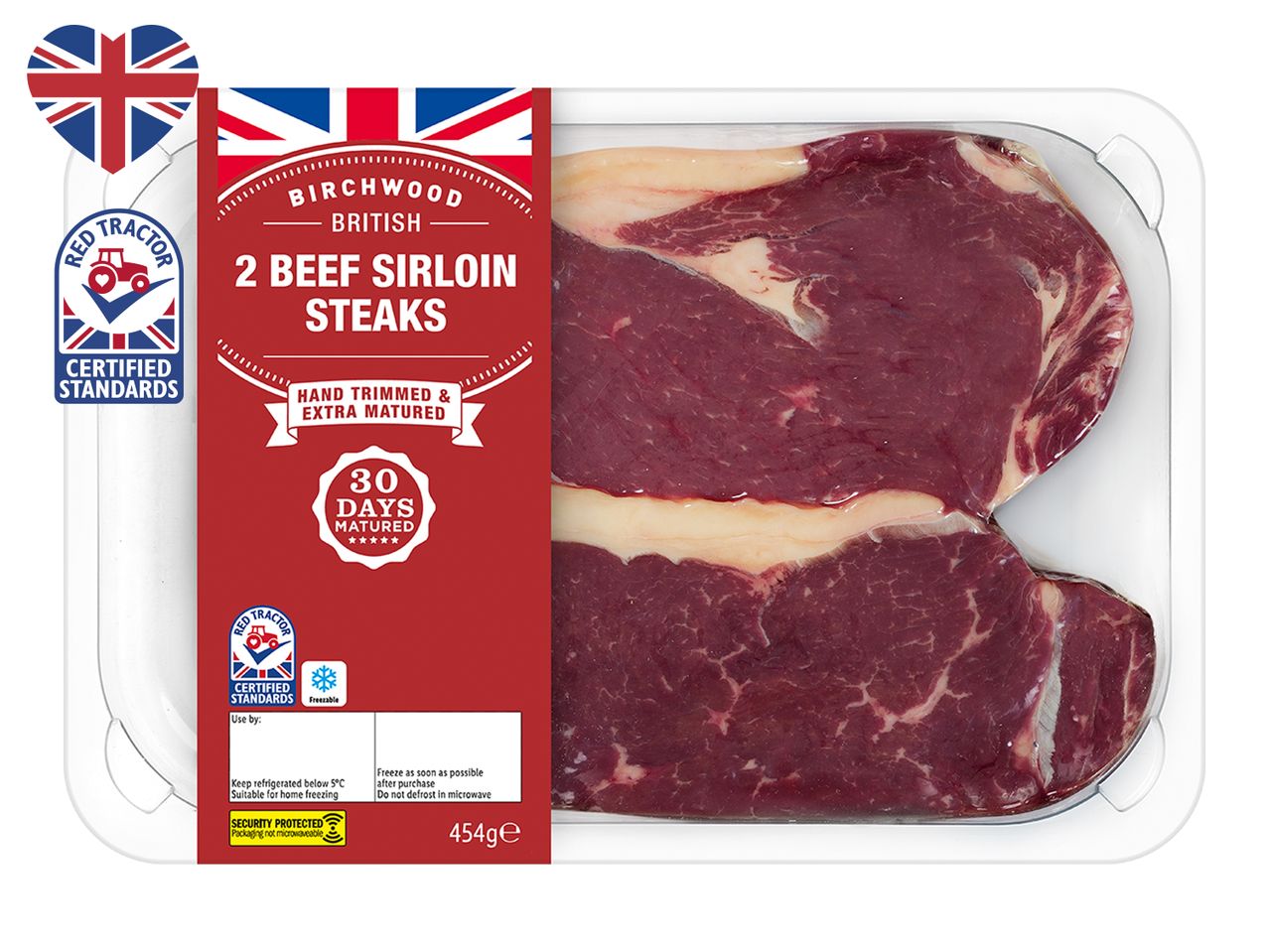 Go to full screen view: Birchwood British 2 Beef Sirloin Steaks - Image 1