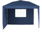 Blue gazebo with window: perfect for outdoor use.