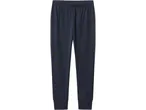 lupilu® Kids' Pyjamas: Dark blue pyjama bottoms with an elasticated waist and ribbed cuffs.
