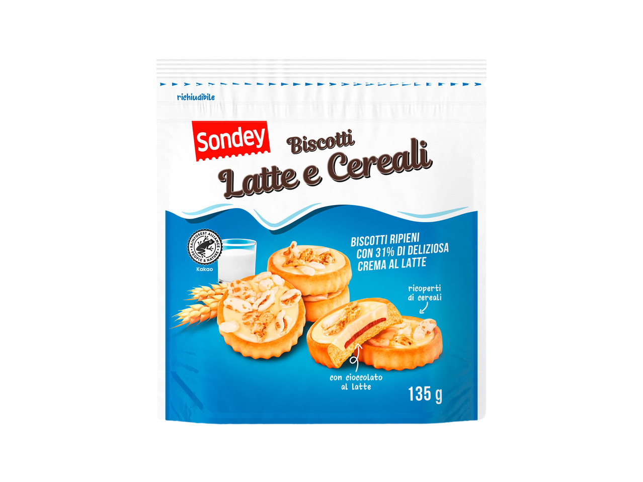 Biscotti ripieni al latte