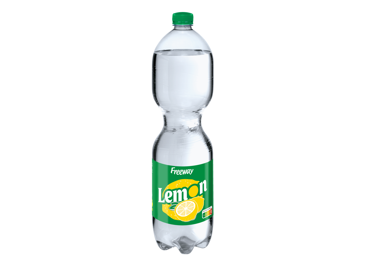 Eine Flasche Freeway Zitronen-Sprudel.