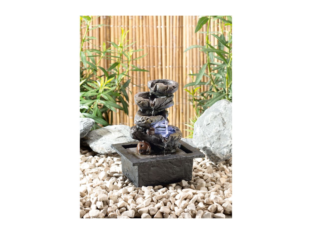 Go to full screen view: Livarno Home Decorative LED Fountain - Stones - Image 5