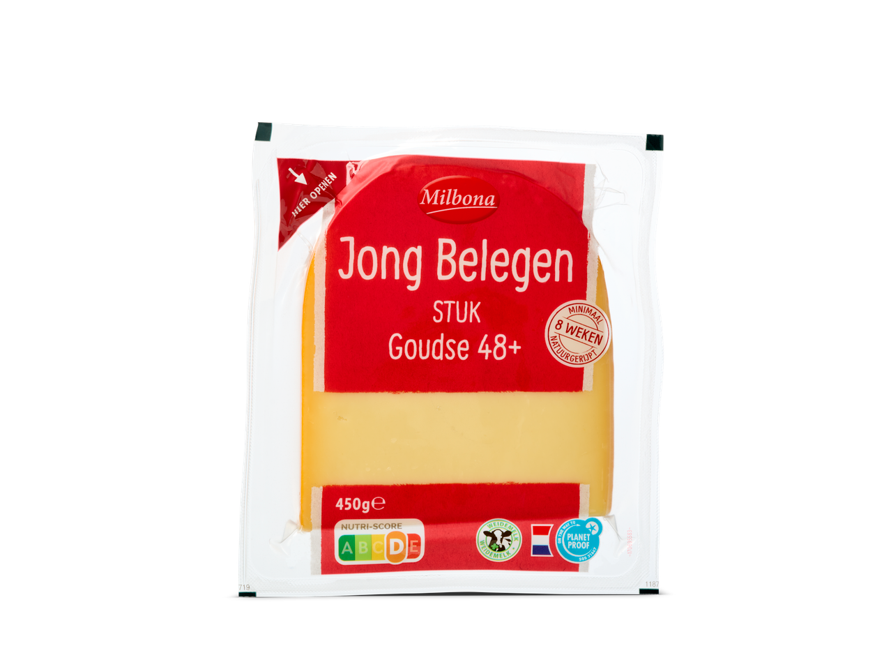 Milbona Jong Belegen Gouda 48+ kaas.