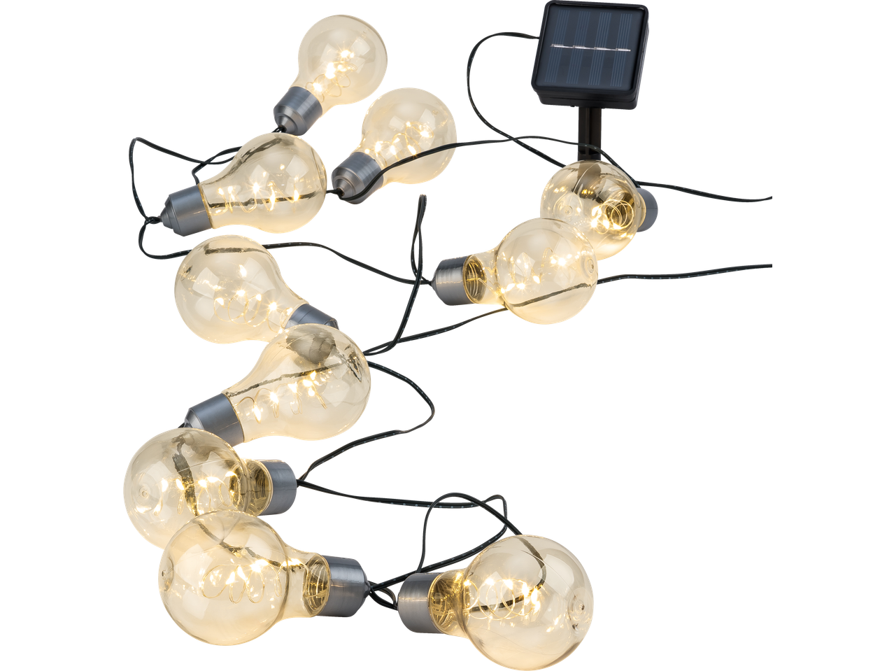 Päikesepaneeliga lambipirnide valgusketid