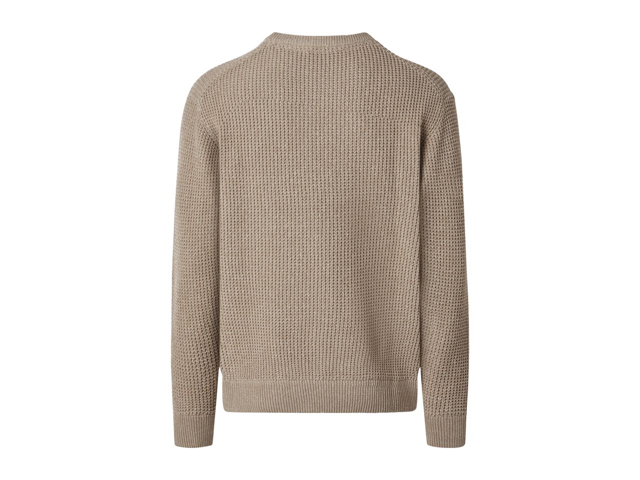 ESMARA MEN Men’s Beige Fine Knit Jumper