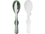 Conjunto de talheres de campismo CRIVIT em estojo verde e branco
